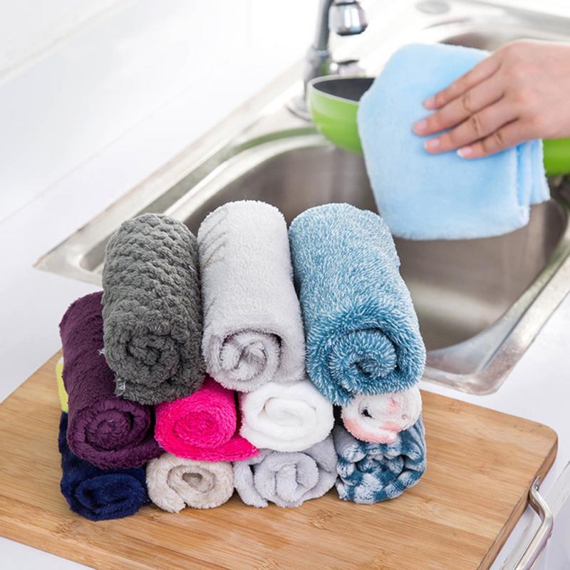 1Pc Microfiber Vaatdoek Super Absorberende Keuken Wassen Doek High-Efficiency Servies Huishoudelijke Reiniging Theedoek Keuken Rag