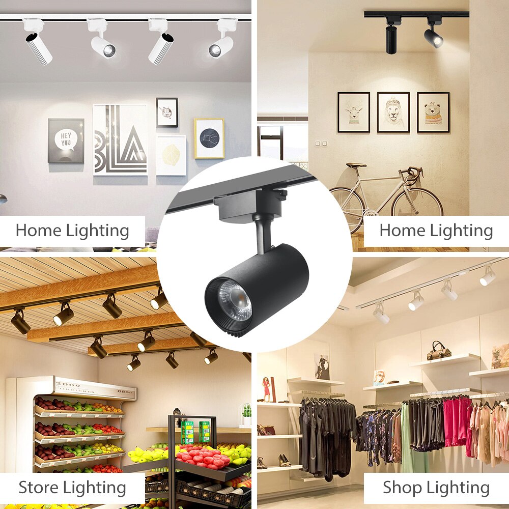 10W LED Spoor Licht 200-240V Spoor Spots Ciothing Winkel Showcase Binnenverlichting Moderne Track lichten –