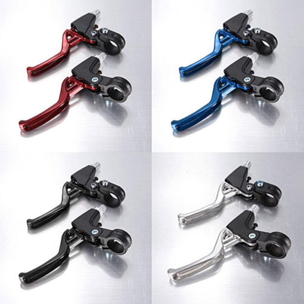 Palancas de freno para bicicleta, 1 par, manillar de freno de bicicleta de aleación ligera, estándar, 2 dedos, BMX, 4 colores
