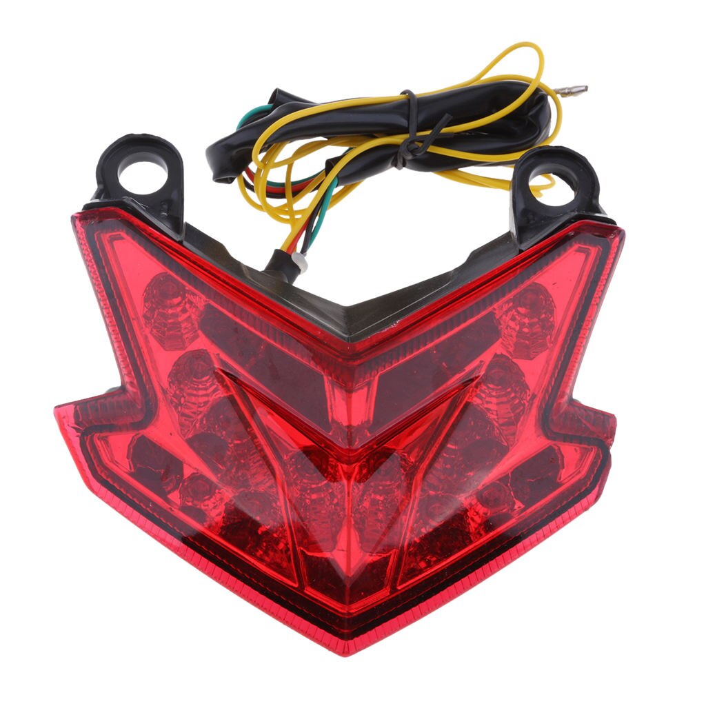 Intermitente de freno trasero, luz LED integrada para Kawasaki Z800 Z125 ZX-6R: Red 
