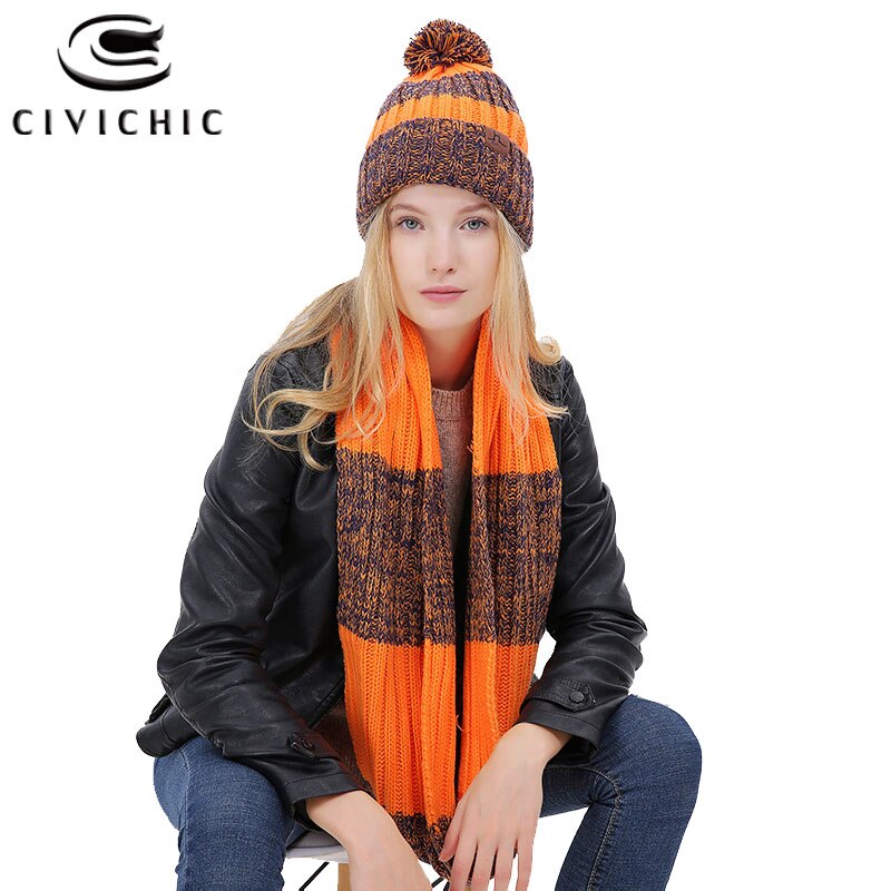 CIVICHIC donna cappello lavorato a maglia sciarpa – Grandado