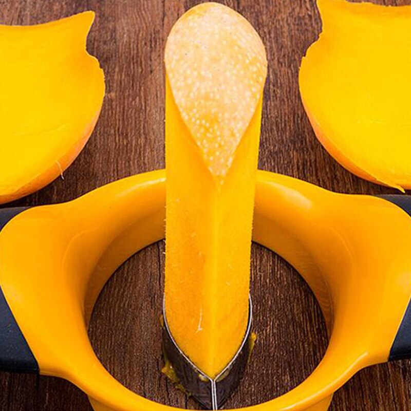 Stainless Steel Mango Splitter Large Mango Slicer Manual Separator Fruit Peach Cutter Pitter Enucleated Kitchen Gadget
