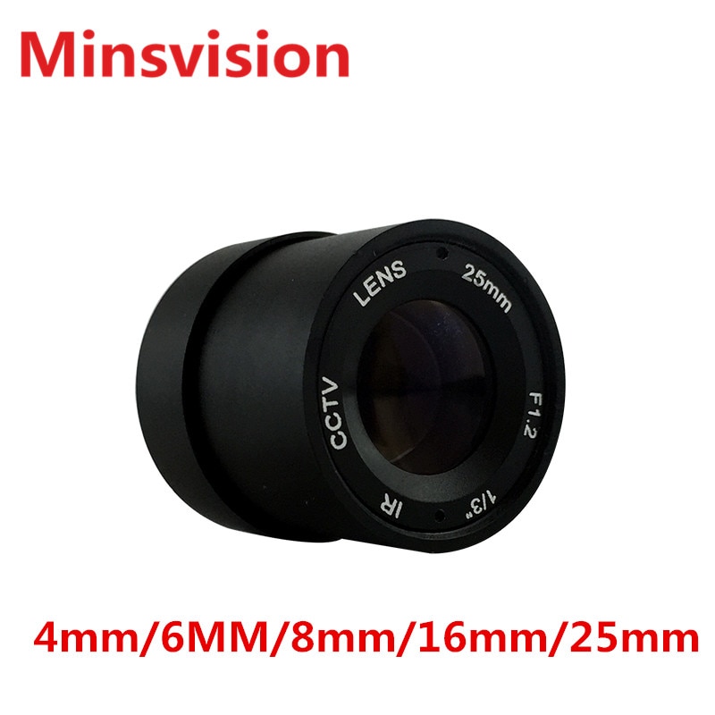 HD 4mm/ 6mm/8mm /12mm C-montieren objektiv 1/3 F 1,4 CS vaste IR 1Megapixel industrie kamera fixfokus-objektiv