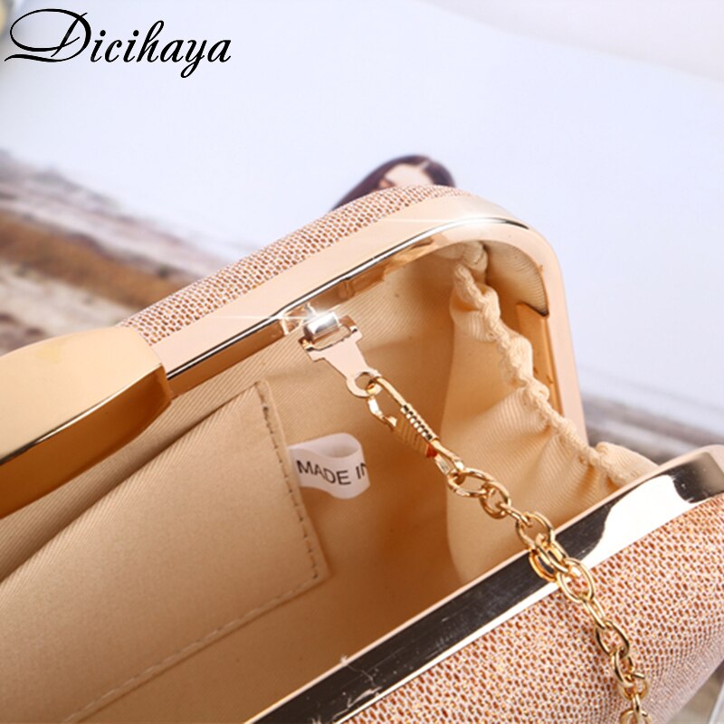 Dicihaya Vrouwelijke Clutch Bags Vrouwen Avondtassen Rose Goud Kleur Chain Schouder Handtas Kleine Lady Avondtassen