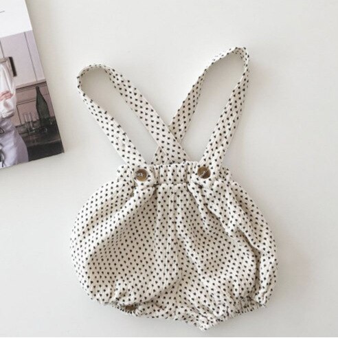 Herbst Neue Baby Overalls Dot Print Einfache Lose Baumwolle Casual Hosen Jungen Mädchen Overall Kinder Overalls: 9m