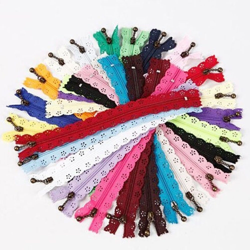 10 Pcs Kant Zijde Ritsen Nylon Naaien Rits Accessoires Portemonnee Of Zakken Vervaardigen Tool Decorating Rits: Default Title