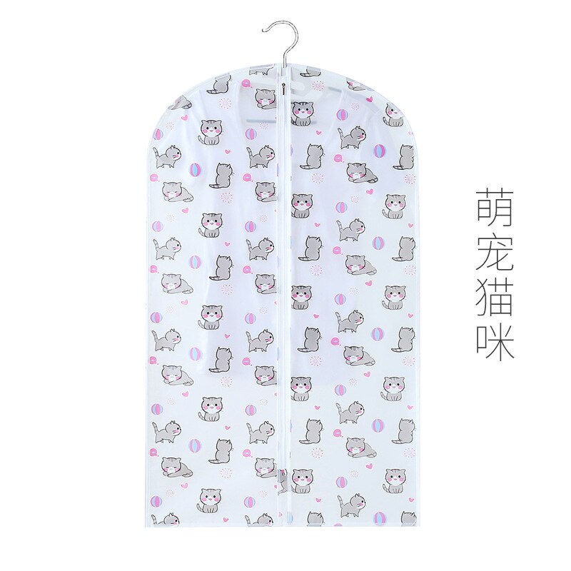 Garment Cover Bag, Translucent PEVA Clothes Covers Dustproof Organizer Storage Protector Eco-Friendly Material Suit Covers: Light Yellow / XL 60X130cm