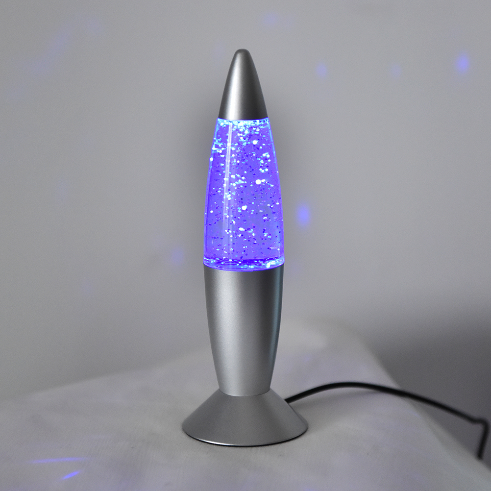 3D Rocket Multi Color Changing Lava Lamp RGB LED Glitter Party Mood Night Light Christmas Bedside Night lamp