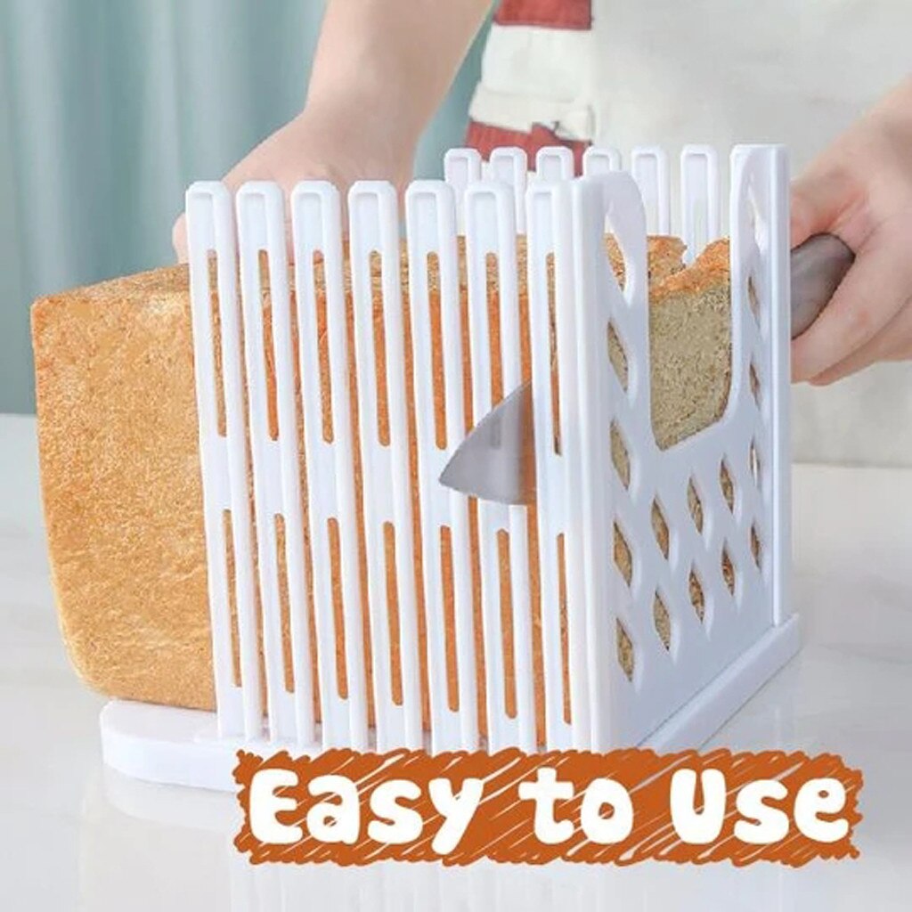 Plastic Bread Slicer Loaf Bread Sandwich Skiving Machine food-safe Cutter Mold Maker Home Kitchen Guide Bread Slicer Durable