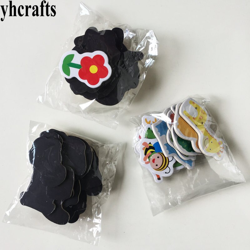 120PCS/LOT. Giraffe Sika deer crocodile Panda Turtle animals flowers soft magnet White blackboard magnet Kindergarten crafts OEM