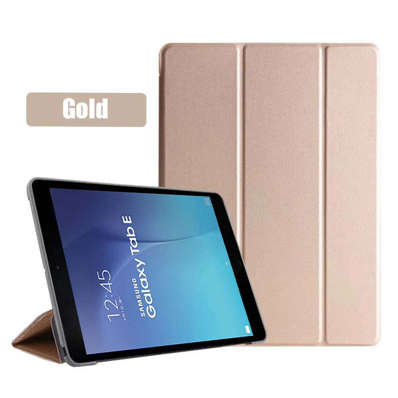 Case for Samsung Galaxy Tab E 9.6 T560 T561 SM-T560 SM-T561 Tablet Funda Slim Stand PU Leather Cover for Samsung Tab E 9.6 Case: Gold