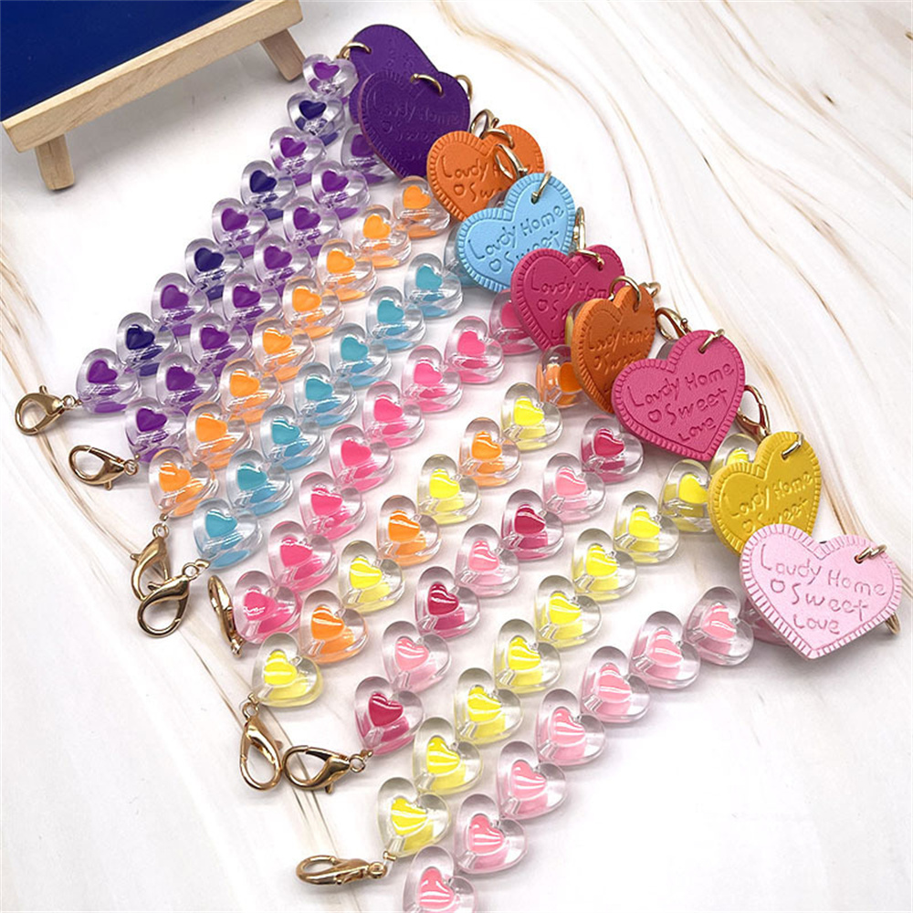 Mobiele Telefoon Lanyard Telefoon Charme Acryl Olie Liefde Armband Telefoon Sleutelhanger Diy Mobiele Telefoon Geval Sieraden Accessoires
