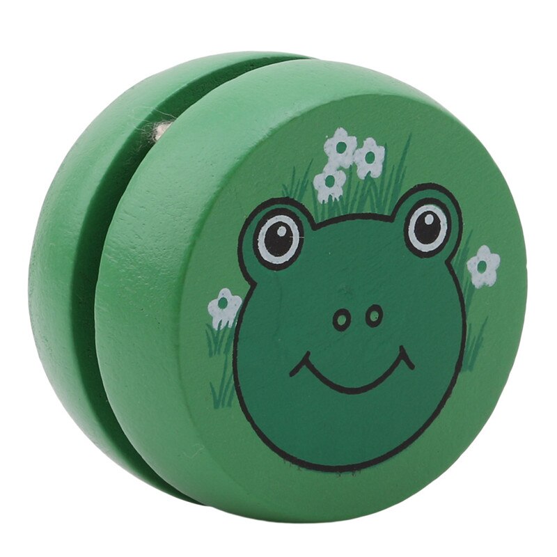 Søde dyrtryk træ yoyo legetøj mariehøne legetøj børn yo-yo yo yo legetøj til børn børn yoyo bold: Grøn