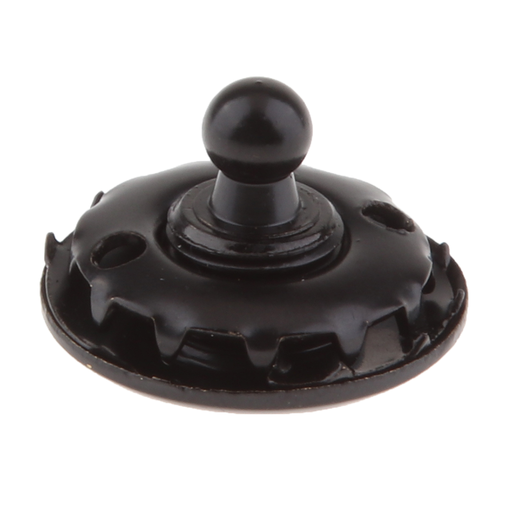 Black Chrome Fastener Schroef Snaps Knop Stud Snaps 3/8 "Diameter