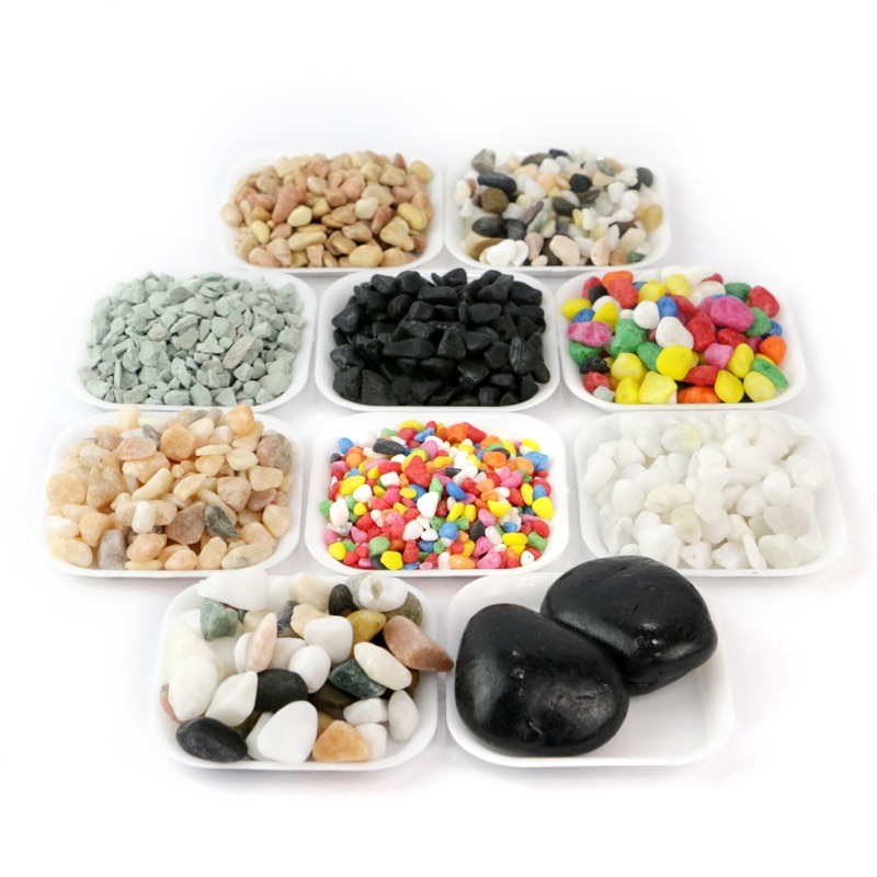 500g decoratieve tuinkiezels, stenen, vetplanten, bloempot, bestrating, aquariumdecoratie, maat s/m/l