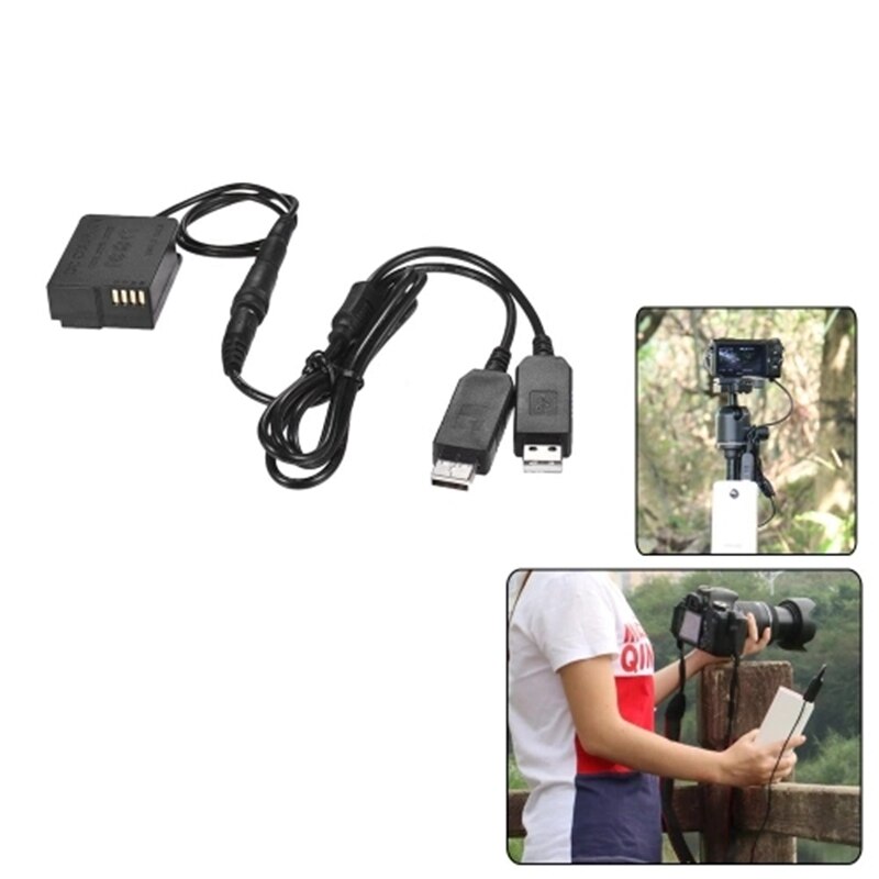 DMW-DCC8 DC Coupler USB Power Adapter Camera Charger Kit for Panasonic DMC-FZ200 DMC-FZ1000 DMC-GH2 DMC-G5 DMC-G6 DMC-G7 Lumix G