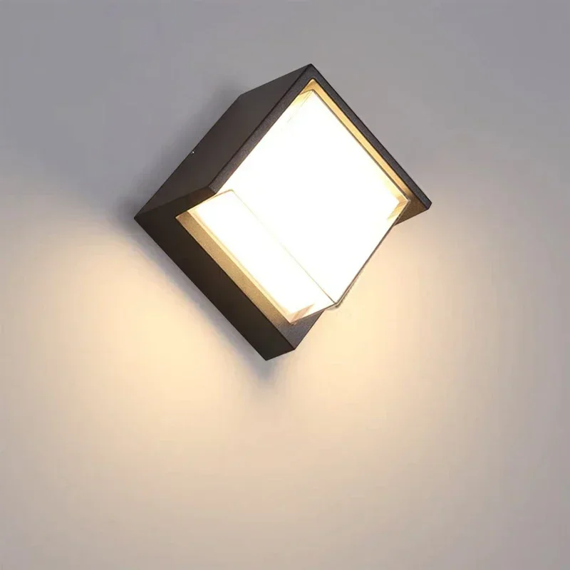 Balkong vanntett utendørs belysning veranda hage ledet vegglampe utvendig gjerde veranda fasade vegglampe gårdsplass trappedekor