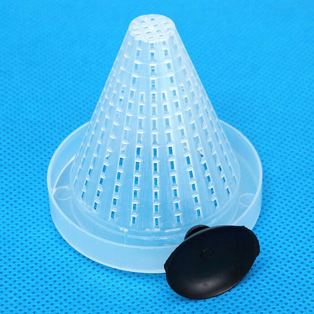 Højde 6.7cm akvariekurv feeder fiskefoder levende orm blodorm engle kegle foderværktøj dia 6.8cm