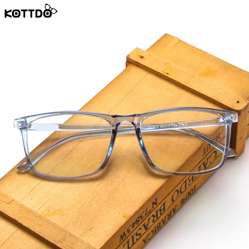 Kottdo Retro Vierkante Brillen Frame Vrouwen Computer Clear Lens Eyewear Lenzenvloeistof Frame Voor Mannen Bijziendheid Transparante Glazen Frame