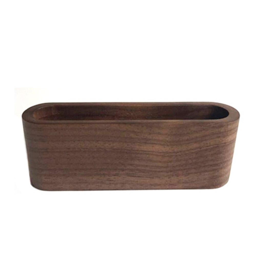1 Pcs Wooden Business Card Holder Memo box Simple High-End Desktop Storage Natural Wooden Desktop Ornaments: brown