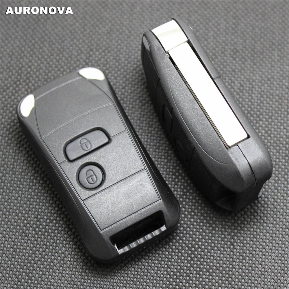 Auroneva para Peugeot 307 llave de coche modificada y mejorada plegable 2 botones llave de coche remoto tipo Mini Coche