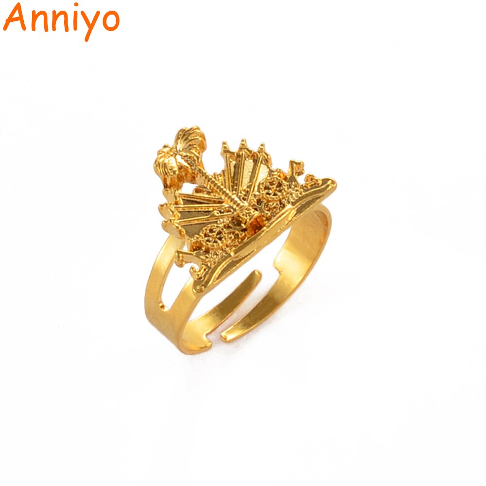 Anniyo – bagues estivales pour hommes et femmes, couleur or, ornements ethniques Ayiti redimensionnables, #242806