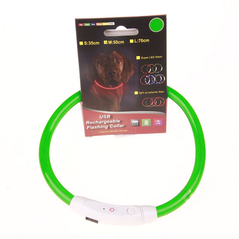 LED Knippert USB Praktische Oplaadbare Hond Kraag Licht Band Veiligheid Riem Led Verlichting Verstelbare USB lichtgevende Led Halsband