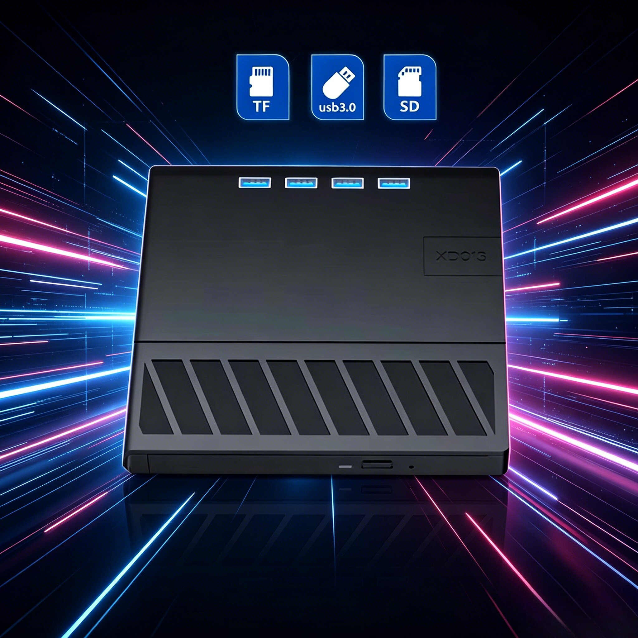 Gravador de dvd/cd externo usb 3.0 tipo -c 7- em -1 , unidade óptica móvel multifuncional, plug and play para todos os computadores.: Default Title
