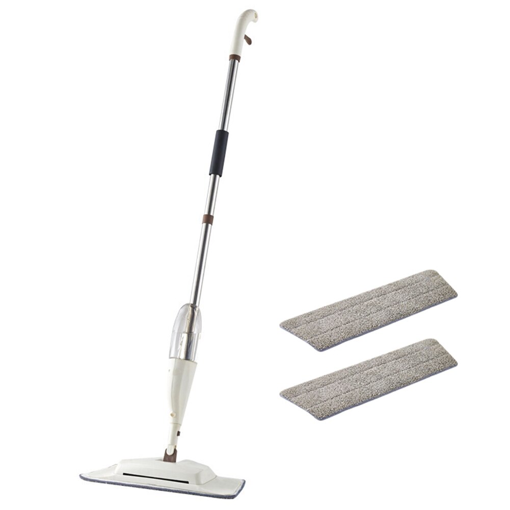 Rotatable Water Spray Mop Sweeper Wet Dry Use Easy Cleaning Flat Mop for Floor FAS6: Sweeper and 2 Mops