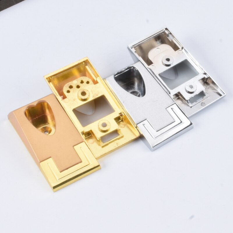 2Pcs Zinklegering Kast Kledingstang Flens Klem Pijp Rail Base Gordijn Staaf Douchegordijn Kast Staaf End Ondersteunt sockets