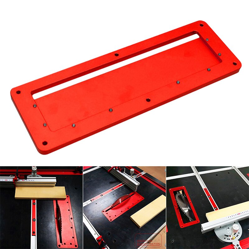 Aluminum Circular Saw Throat Plate Flip DIY Woodworking Table Cover Plate AI88