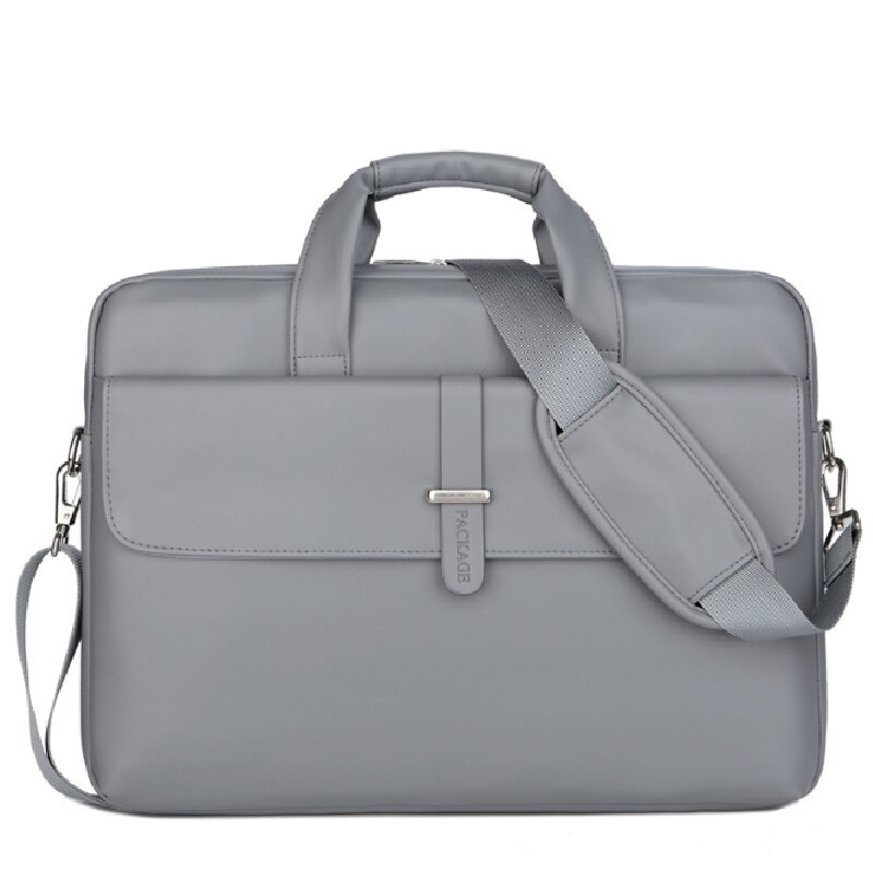 Laptop computer aktetas dames pu leer 15.6- inch schattige roze dames notebooktas waterdicht: Grijs