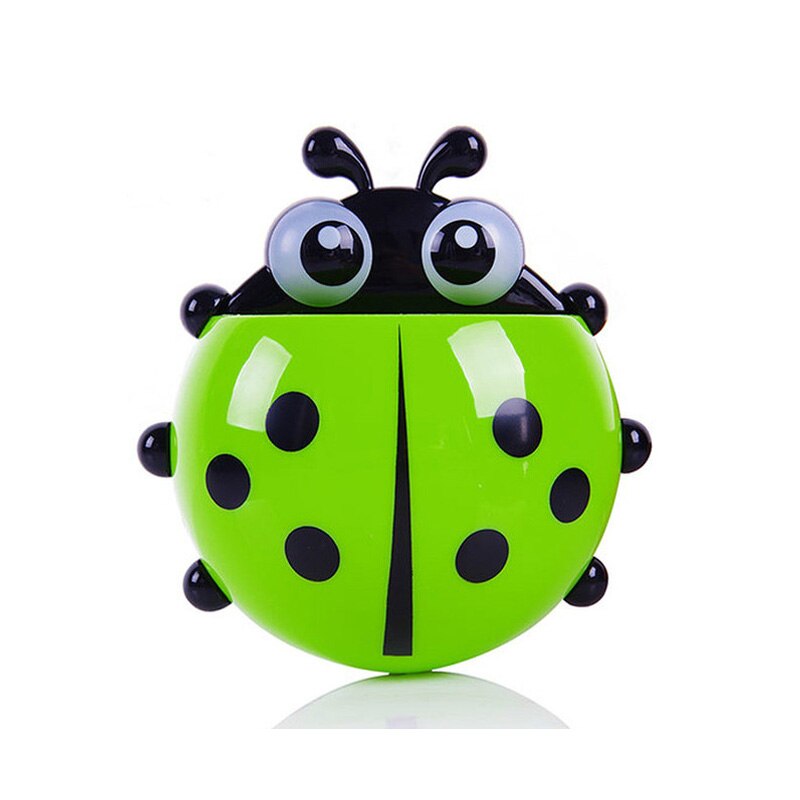 1PC Cute Ladybird Beetle Toothbrush Toothpaste Shelves Pencil/Pen Storage Holders Racks Children bathroom accessories для дома: Green