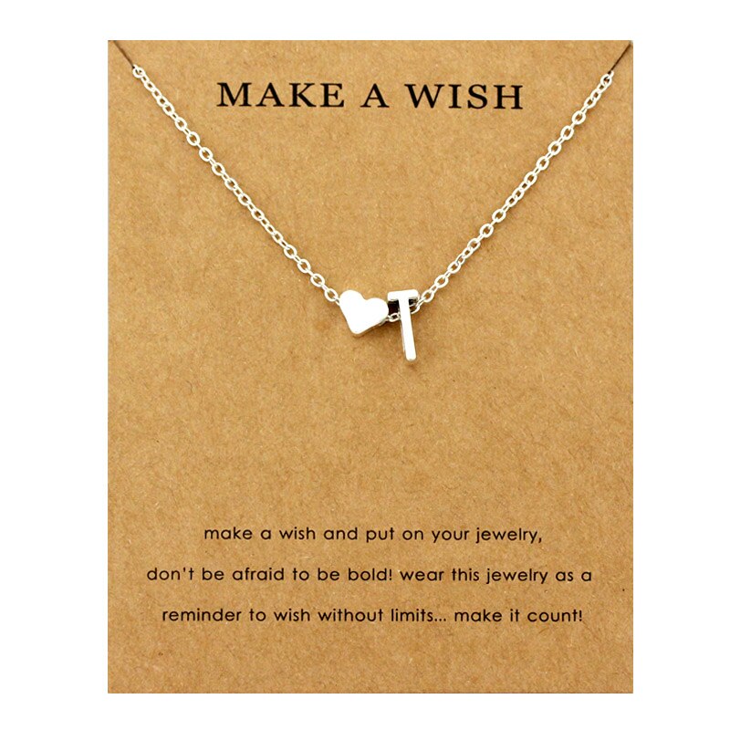 Initial 26 Letter Necklace Heart Necklaces Women Girl's Jewelry Friendship Christmas Birthday: Blue white zinc plated
