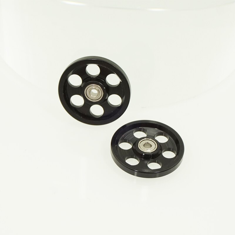 MINI 4WD self-made tamiya parts aluminium alloy 19mm 6 holes rollers 10color 1 set price: black