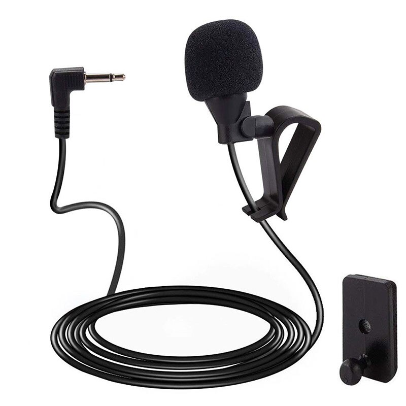 3M 2.5mm Hands-free Mini Clip-on Lapel Portable Bluetooth External Microphone For Car Pioneer Stereos Radio Receiver Microphone