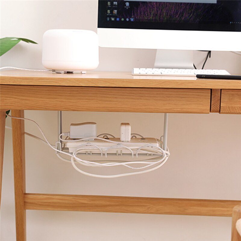 Onder-Tafel Opbergrek Tafel Bodem Stopcontact Houder Opknoping Rack Lijn Afwerking Bureau Voor Keuken Home Office Zuig muur