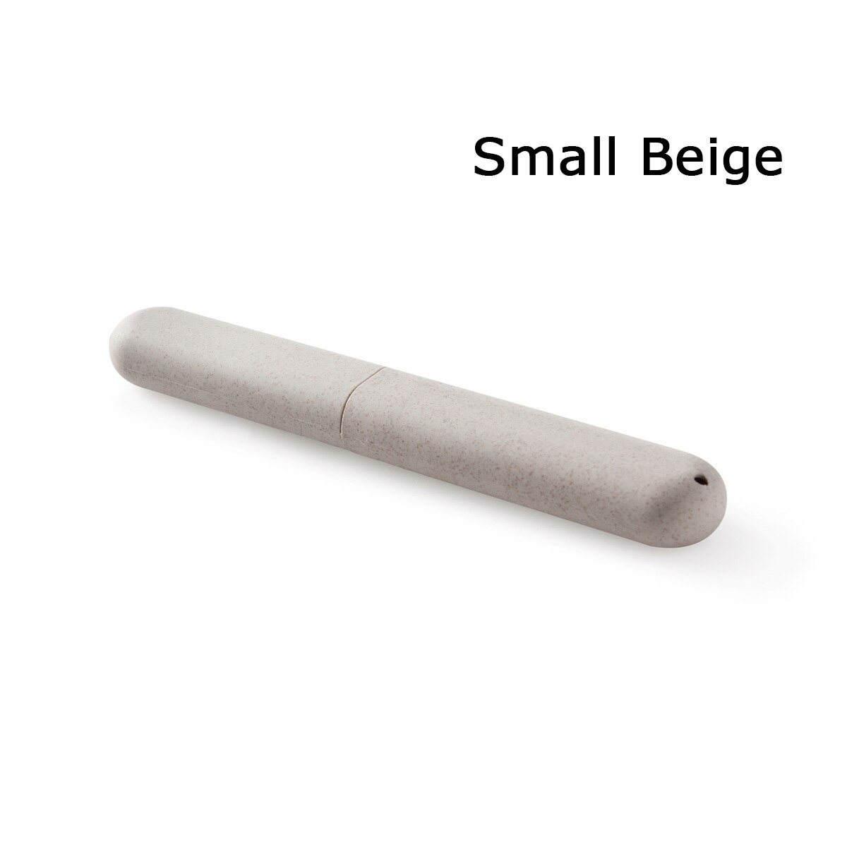 Tandbørsteholder kosmetisk kapsel rejsetaske organizer 1pc bærbar kosmetik taske badeværelse organisator til tandbørste: Lille beige