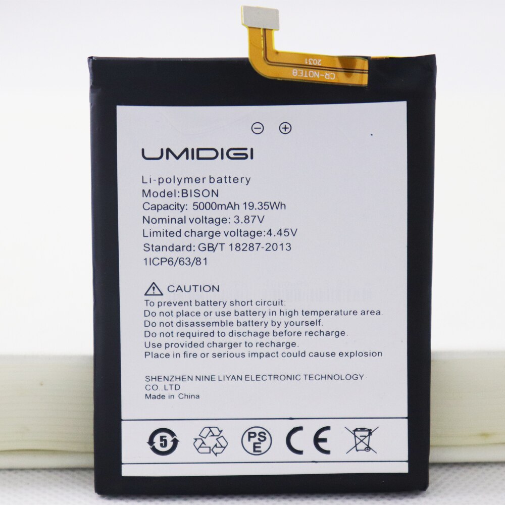 Batterie de remplacement pour téléphone UMI Umidigi BISON, 5000mAh, outils inclus
