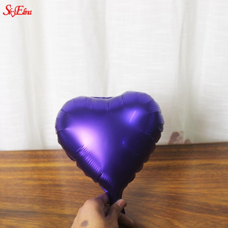 Ballons à hélium en forme de cœur 10 pouces | Rose, or, rouge et Rose, ballons pour fête d'anniversaire et mariage, fournitures pour la saint-valentin, 6Z: purple