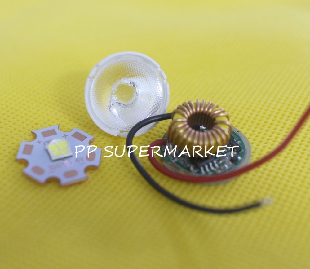 Cree xhp 50 6500k 5000k 3000k led met 20mm koperen pcb 6v+ lens + driver