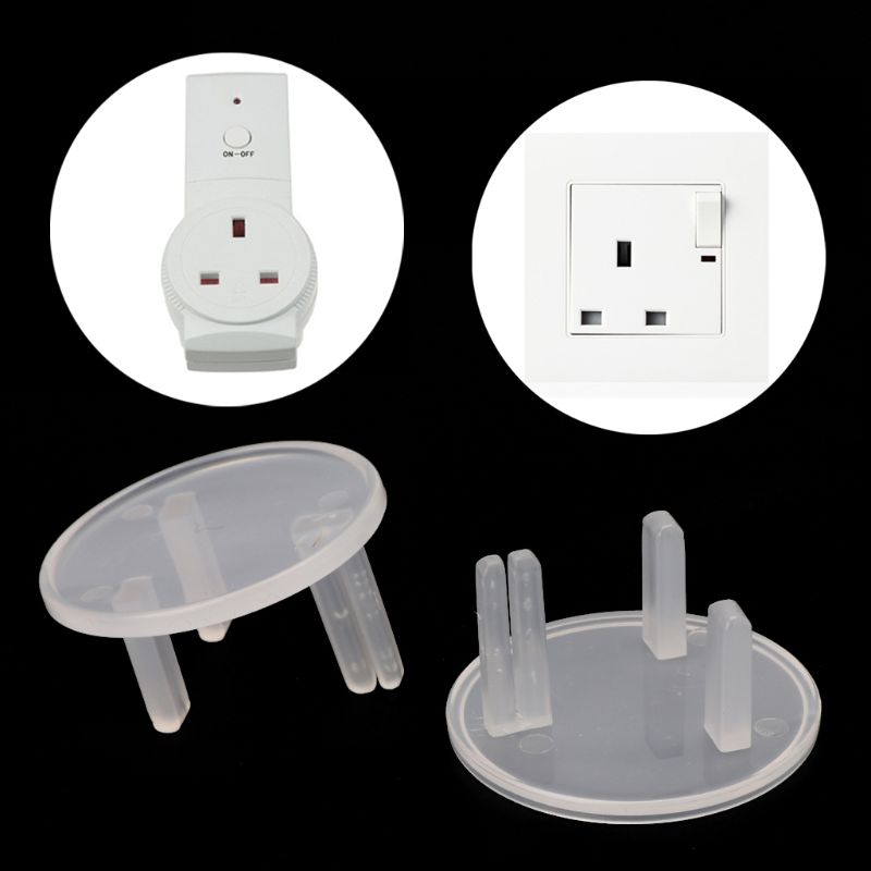 57EE 10 Pcs UK Power Socket Cover Plugs Baby Electric Sockets Outlet Plug Kids Electrical Safety Protector Sockets Protection
