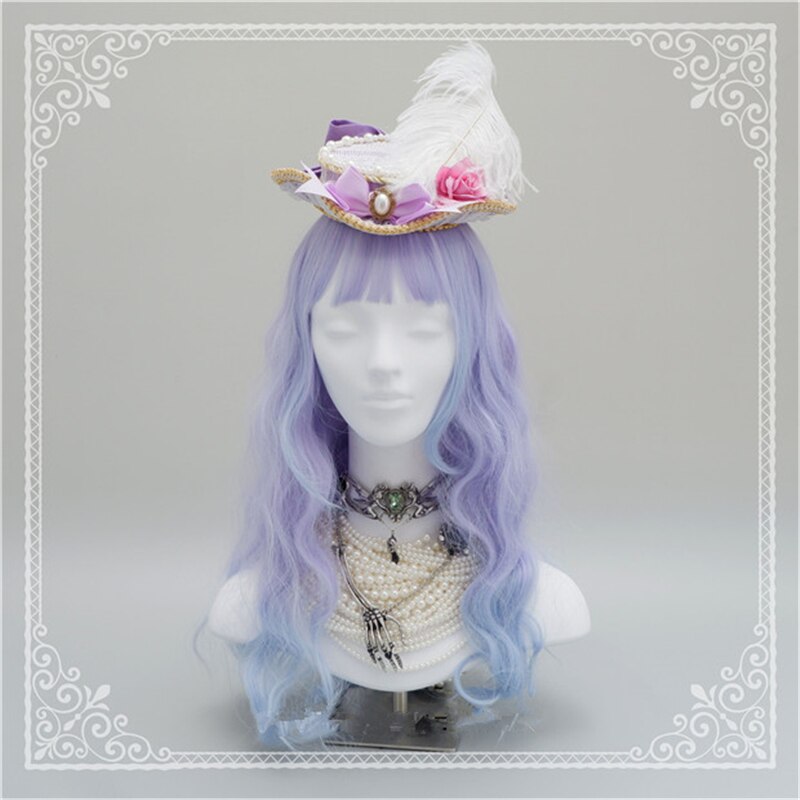 Deluxe Mini Tricorner Hoed-Lolita Tea Party, Historische Costume Dress-Up Hoofdtooi