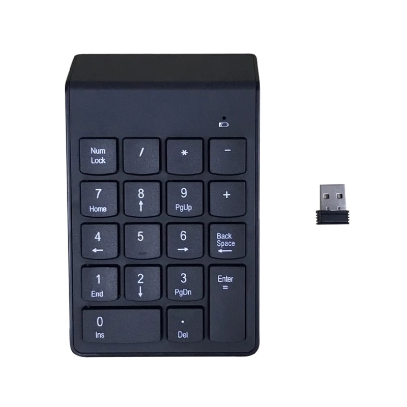 Draagbare Kleine-Size 2.4Ghz Draadloze Numeriek Toetsenbord Numpad 18 Toetsen Digitale Toetsenbord Voor Accounting Teller Laptop Notebook Tabletten: Wireless Keyboard