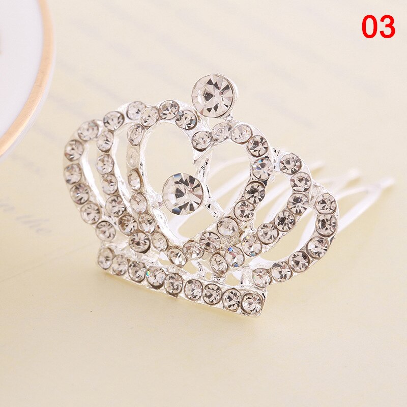 Mini Tiara pinzas para el cabello princesa corona peine accesorios para disfraz para princesa niñas niños TT @ 88: 03