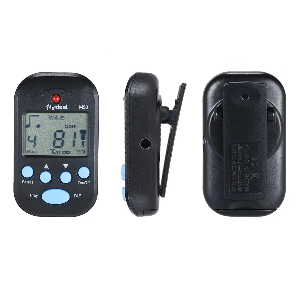M50 Professionele LCD digitale metronoom voor gitaar, viool, bas - ritmische metronoom voor spelers van snaarinstrumenten