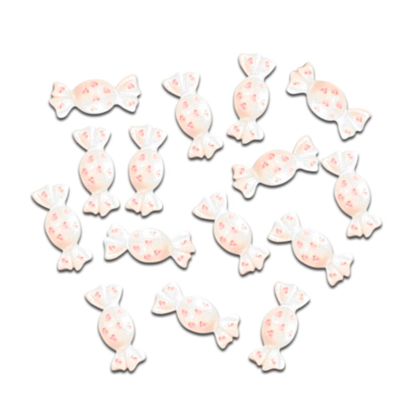 20Pcs Mixed 23x9mm Candy Resin Decoration Craft Flatback Cabochon Embellishments For Scrapbooking Cute Diy Accessories