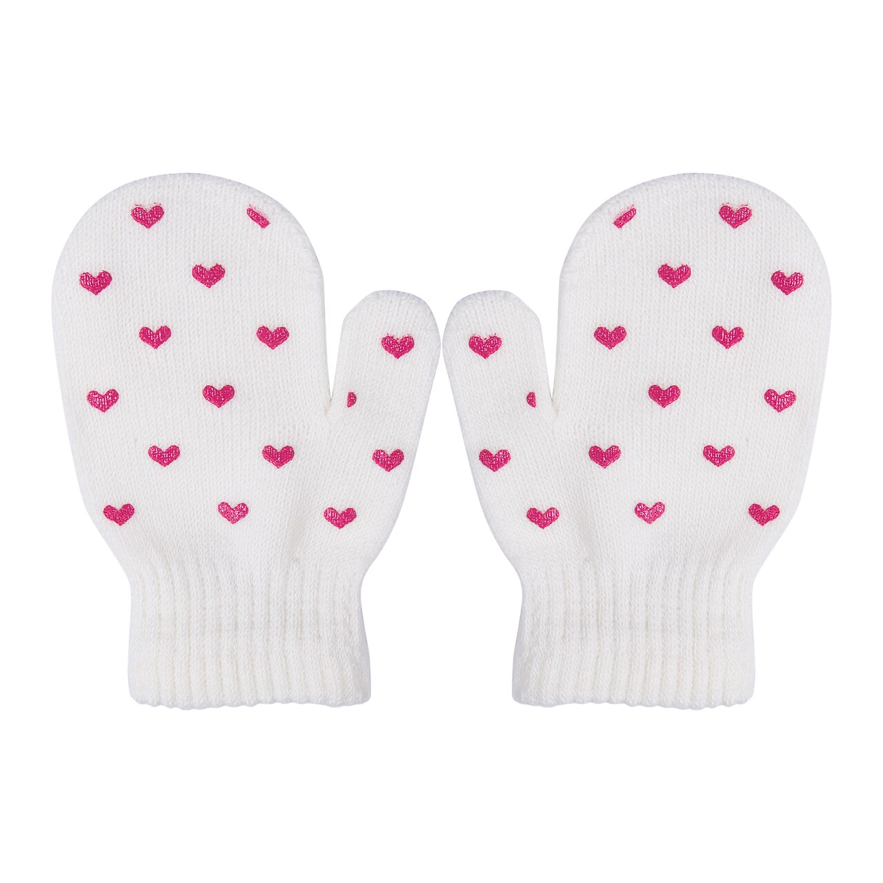 Guantes cálidos de punto para niños, manoplas con patrón de corazón y estrella de lunares, Mitones para bebés de 3 a 6 años: B