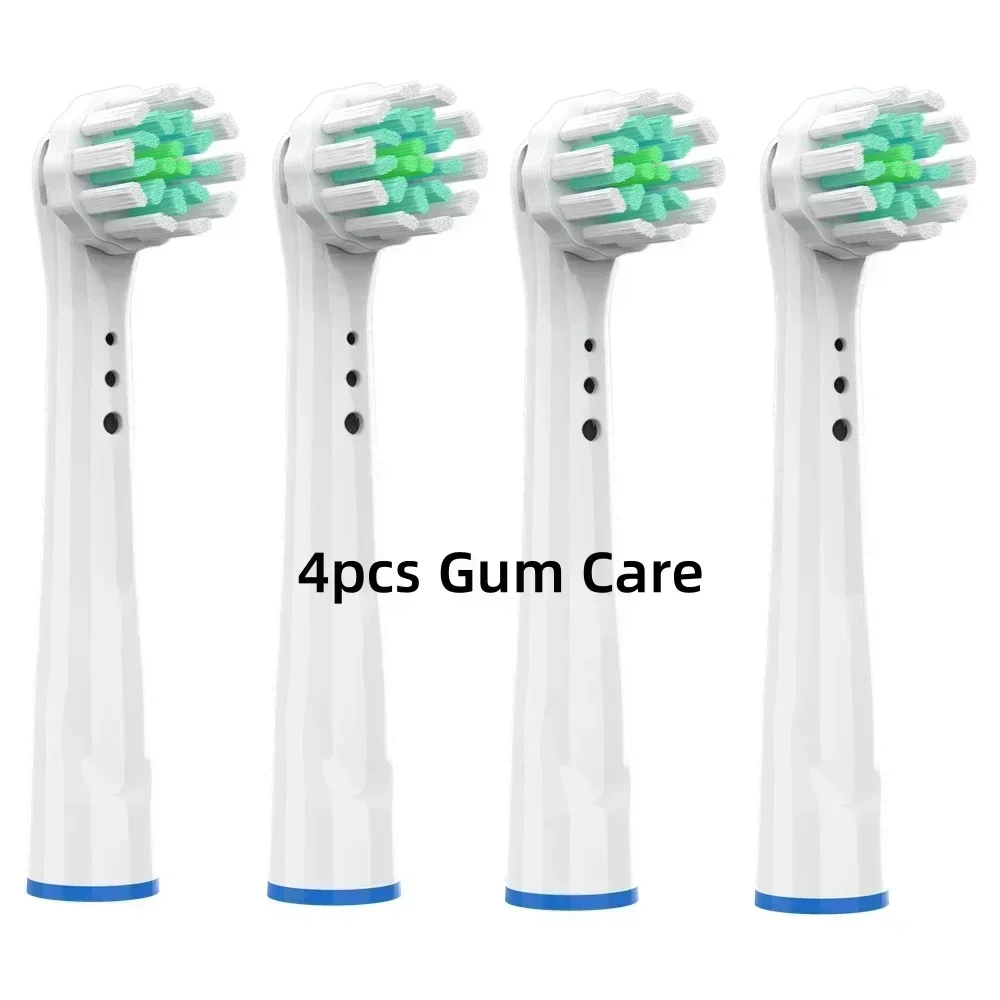 Boquillas de cepillo de dientes eléctrico para Oral B Braun, acción de hilo blanco 3D, limpieza de precisión, cuidado de las encías, cabezales de cepillo de dientes universales para OralB: Negro