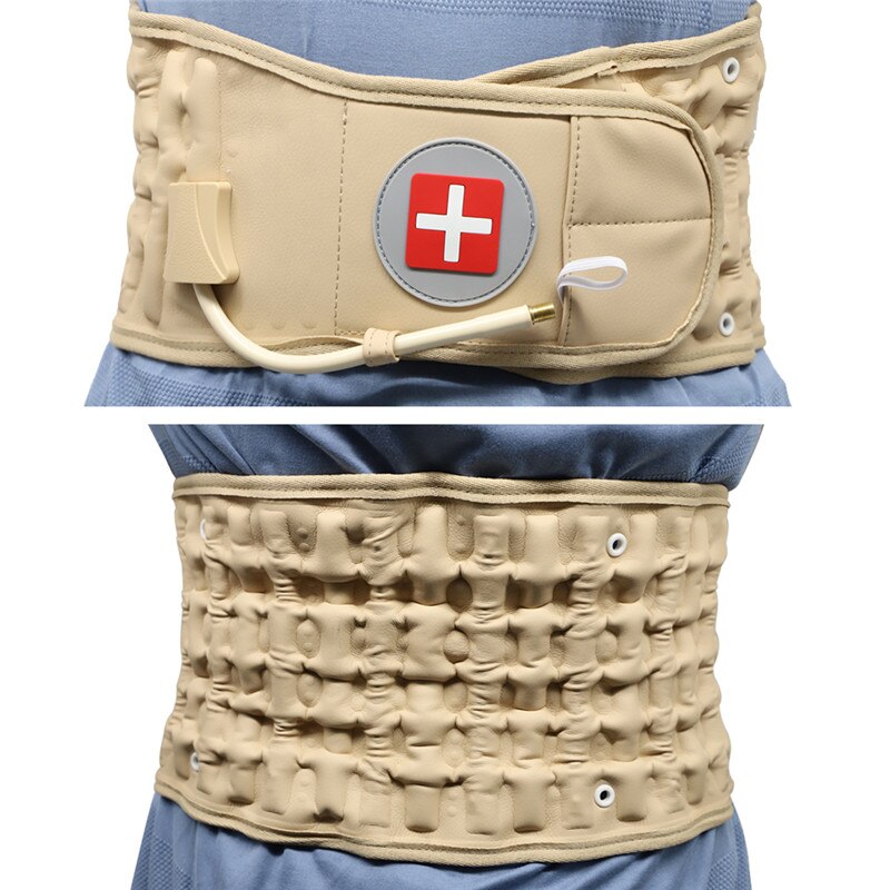 Lumbar Inflatable Traction Belt Back Decompression Waist Belt Pain Lower Lumbar Support Fit for 29 Inches-49 Inch